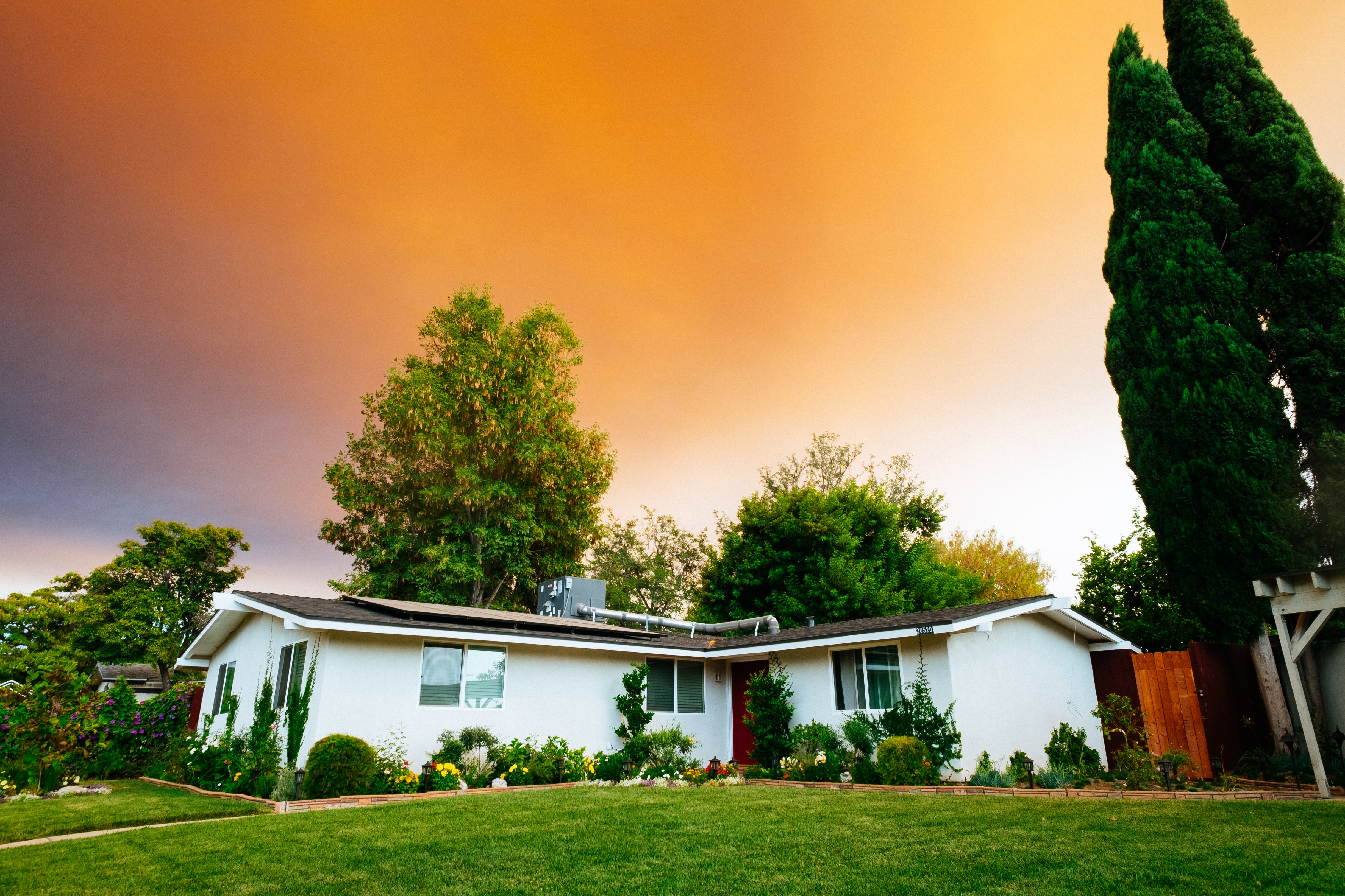 House at sunset